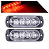 2PCS 12-24V Amber Strobe Side Warning 4 Led Grill Flashing Lightbar Breakdown Emergency For Truck Trailer LED Light
