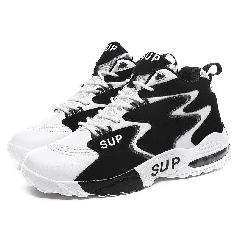 Men's Shoes Autumn and Winter New High-top Sports Shoes Men's Thick-soled Breathable Running Trendy Shoes Student Couple Basketball Casual Sneakers