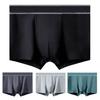 Men Boxer Underwear Mid-rise U-Convex Solid Color Seamless Shorts Briefs Breathable Sweat-Free Slim Fit Panties