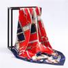 90cm Square Shawls Women Hijab Scarf For Hair Fashion Print Kerchief Neck Scarves Female Silk Satin Bag Scarfs For Ladies Banada