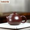140ml Elegant Yixing Purple Clay Teapots Handmade Xishi Pot Raw Ore Purple Zhu Mud Kettle Chinese Zisha Tea Set Tableware Craft