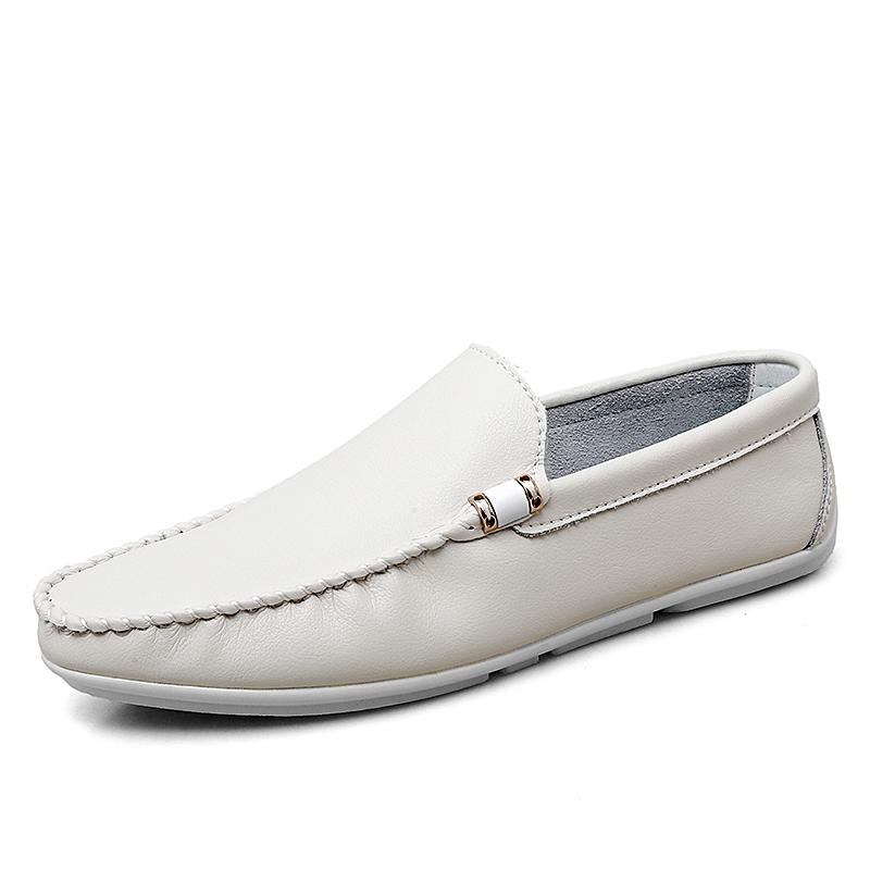 Loafers Men Leather Shoes Fashion Drive Shoes Man Moccasins Comfy Slip-On Cowboy Botas Shoes Italian Shoes Casual Flats Footwear