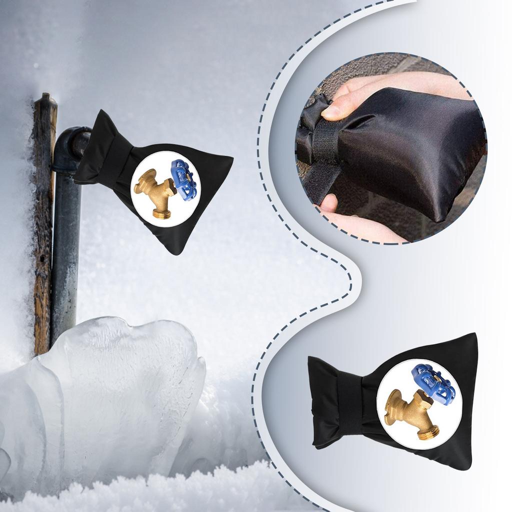 Чехлы для уличных смесителей на зиму, утолщенные носки для наружных садовых смесителей для защиты от холода, изолированные крышки для смесителей многоразового использования, упаковка из 4 штук, черные