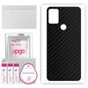 apgo Protective Skin Sticker for the Back Compatible with Umidigi A9 Pro 2021, Wrap Film, Foil, Vinyl - Pattern Carbon Black