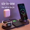 Six-in-One Wireless Charger for Apple Devices: Fast Charging for iPhones, Watches & Earphones
