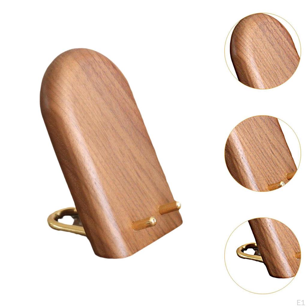 Wood Phone Holder Desk Stand Organizer Cellphone Bracket Non Slip for
