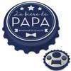[A2893] - Humorous Magnetic Bottle Opener 'Dad' Blue (daddy's Beer) - 80x15mm