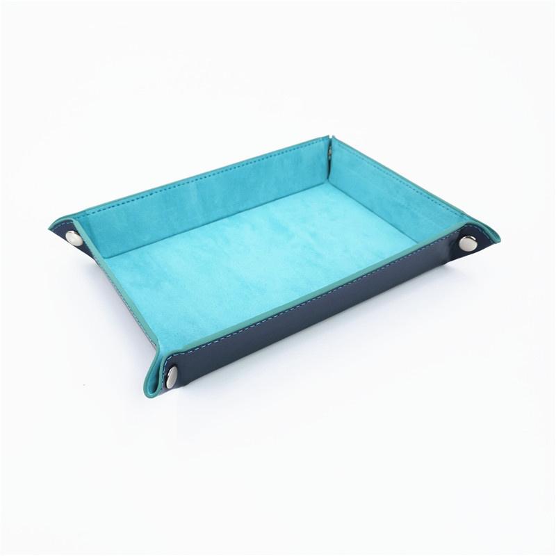 Creative Storage Tray Pu Foldable Storage Box Pu Tray Dice Tray Desktop Storage Box Rolling Folding Game Storage