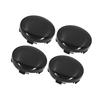 ACROPIX 4pcs Car Tire Wheel Center Hub Cap Cover with Badge Sticker 5 Lugs Universal 60mm Diameter Black
