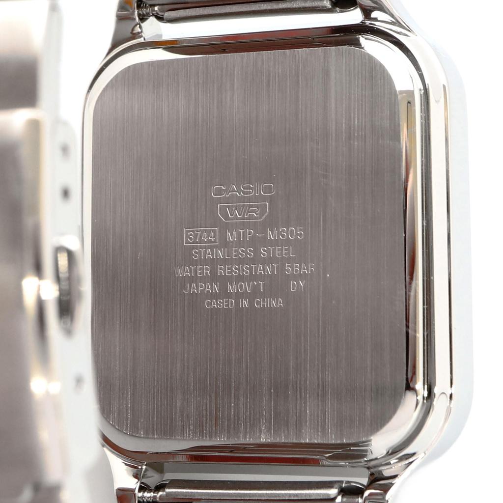 CASIO Стандартные аналоговые часы с фазами Луны, металлический браслет, серебристый, модель Overseas [Casio] Мужские MTP-M305D-7A2V [Товар]