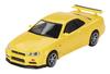 MINI GT Nissan Skyline R34 Lighting Yellow Finished Product 1/64 GT-R V-Spec (Right-Hand Drive)
