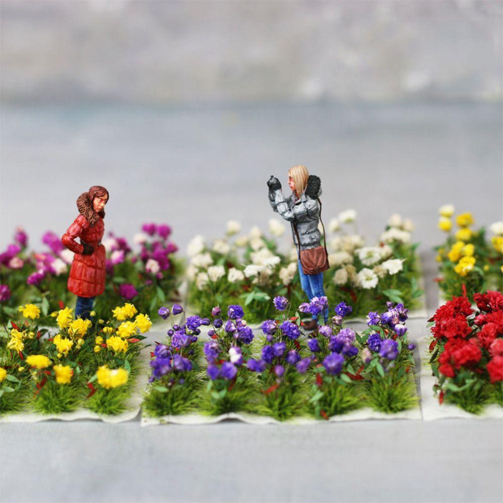 Material Fairy Garden Static Grass Tufts Sand Table Layout Scene Model Miniature Flower Cluster