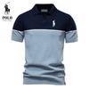 Polo Ralph Lauren Summer Pony Embroidered New Men's Short Sleeved Knitted Polo Shirt Color Blocked Collar Casual Polo Men