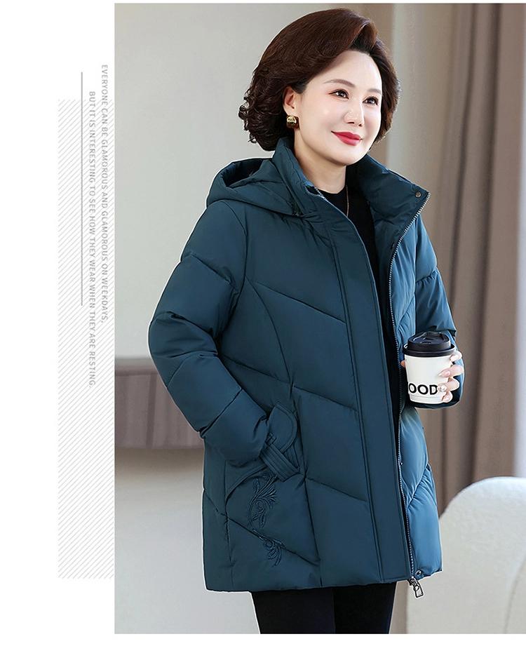Women’s Short Hooded Windproof Thicken Warm Winter Jacket For Mom