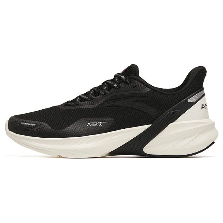 Anta Duci 4 Non-Slip Lightweight Low-Top Running Shoes Women Sneakers Black White 122315520-1