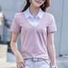 Cotton Summer New Short Sleeve Women Shirts Women Fake Two Woman Slim Turn Down Collar Shirt Za Tops