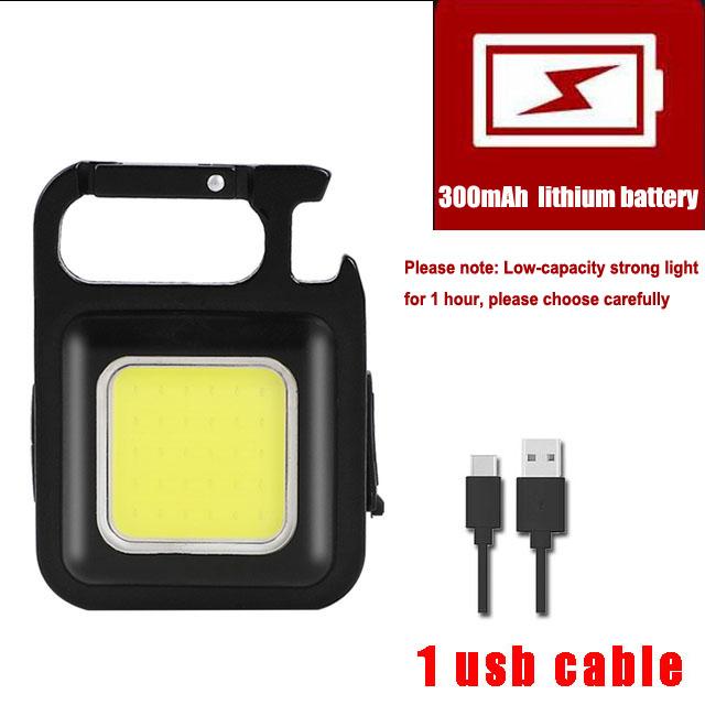 Mini Flashlight Rechargeable Glare COB LED Keychain Torch Flash Light With Magnet 800Lm Powerful Hang Emergency Camping Lamps