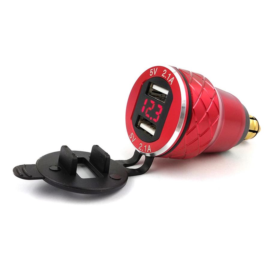 4.2A Dual USB Charger Cigarette Lighter For BMW F800 F650 F700 R1200 GS R1200RT