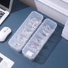 Dustproof Desktop Storage Box Transparent Divided Seasoning Box Transparent Storage Box  Kitchen