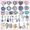 925 Silver Dolphin Turtle Beads Butterfly Cat Dog Charms Flower Mom Heart Charm For Original Bracelets Jewelry
