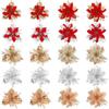 Christmas Simulation Gold Powder Flower Christmas Tree Pendant Diy Garland Gold and Silver Fake Flower Decoration Accessories