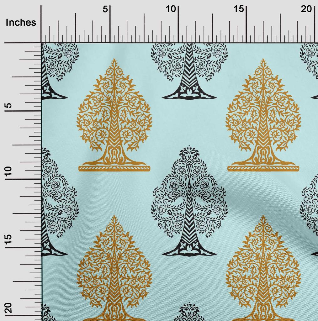 oneOone Cotton Flex Blush Pink Fabric Floral & Flying Swan Block Craft Projects Decor Fabric Printed By The Yard 40 Inch