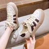 Niche Retro Thick-Soled Women's White Sneakers – Spring/Autumn 2025