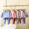 Children's Fleece-Lined Orlon Pajama Set for Boys and Girls - Warm Autumn/Winter Wear