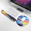 Ergonomic Mouse Pad Keyboard Wrist Rest Support Pad Cushion Gaming Pain Relief Comfort Wrist Rest Pad with Non-Slip PU Base