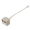1pc High Quality One Point Two 6P4C RJ11 Dual Female Splitter Telephone Extension Male Connecto X1M0