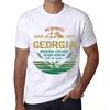 Men’s Vintage Tee Shirt Graphic T Shirt Mountain Explorer Georgia White