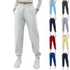 Women's Fashion Sport Solid Color Drawstring Pocket Casual Sweatpants Pants