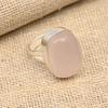 Rose Quartz Gemstone Handmade 925 Sterling Silver Ring Jewelry For Thanksgiving