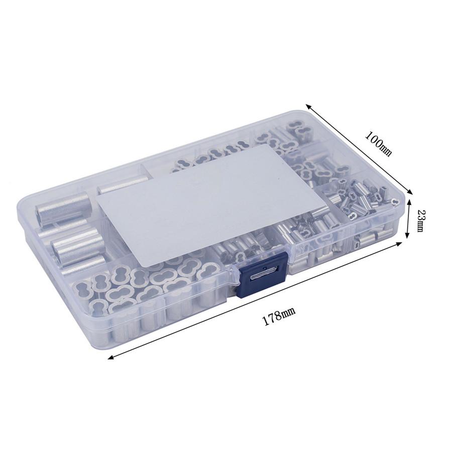 245-Pc M1.2-5/7-Size Aluminum Crimping Loop Sleeve Assortment Kit