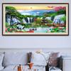 5D Waterfall Diamond Painting Welcome Song Landscape Embroidery Full Round Drill Cross Stitch Mosaic Rhinestone Art Decor