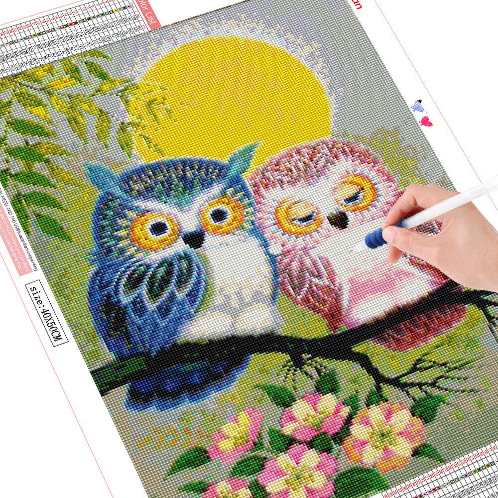 Paint With Diamonds Mosaic Owl Lover 5d Diamond Painting Cross Stitch Animal