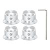 Uxcell Potentiometer Knob Aluminum Guitar Control Knob with 1 Shaft Unwrench for Guitar Bass Audio Power Amplifier Volume Adjustment 24mm Diameter