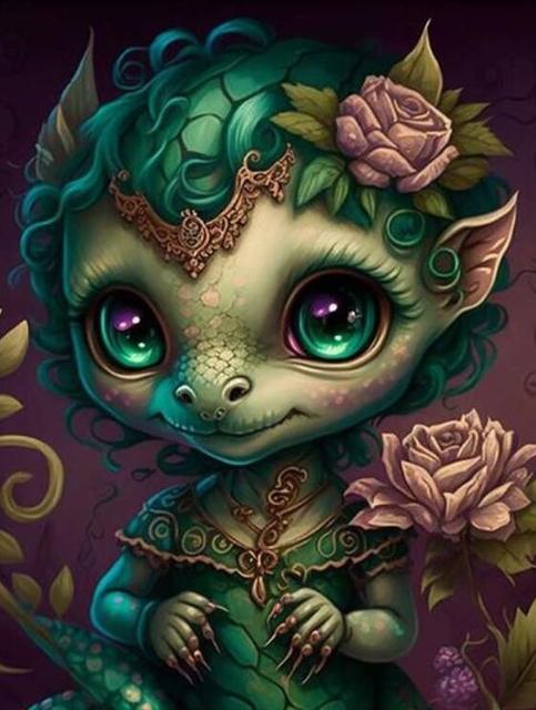 Diamond Painting Dragon Baby New Arrival 2023 Diamond Embroidery Cartoon 5d Mosaic Picture Full Drill Square Round Craft