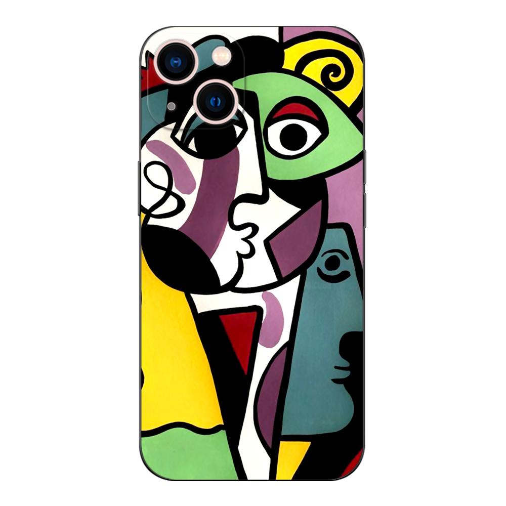 Black Tpu Case For Samsung Galaxy A03 SM-A035 A03 Core A03S A13 A23 LTE A33 A53 A73 4G 5G Picasso Abstract Art Painting