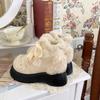 2024 Winter Platform Shoes Lolita Women Boots Plush Lovely Japanese Style Leather Shoes College Pink Bow Thick Sole Ladies Boot