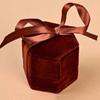 Three-dimensional Hexagonal Jewelry Box Velvet Ring Display Case Flocking Ring Box  Party