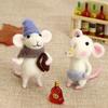 Non-Finished Poked Needle Kit Wool Kits Gift Mouse Wool Felting Mouse Ornament Felt Toy Doll