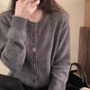 Spring and Autumn New Small Knitted Cardigan Button Design Sense Advanced Sense Embroidery Soft Waxy Sweater Jacket Women