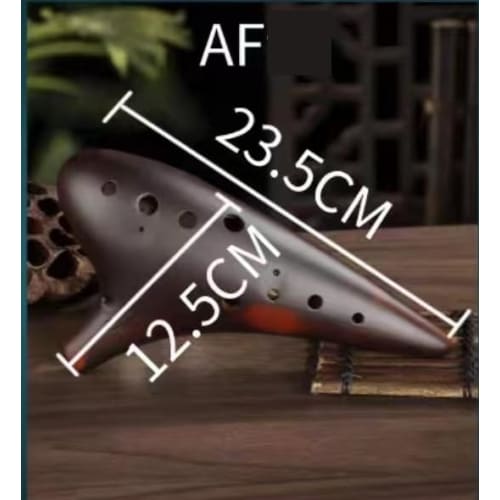 12-Hole Ocarina, Alto F Tone (AF) Wind Instrument for Beginners and Music Enthusiasts, Professional-Level Performance, Musical Gift (B)