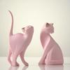 Resin Couples Cat Statues for Home Decorations Animal Figurine European Creative Wedding Gift Decorative Home Decor Sculpture