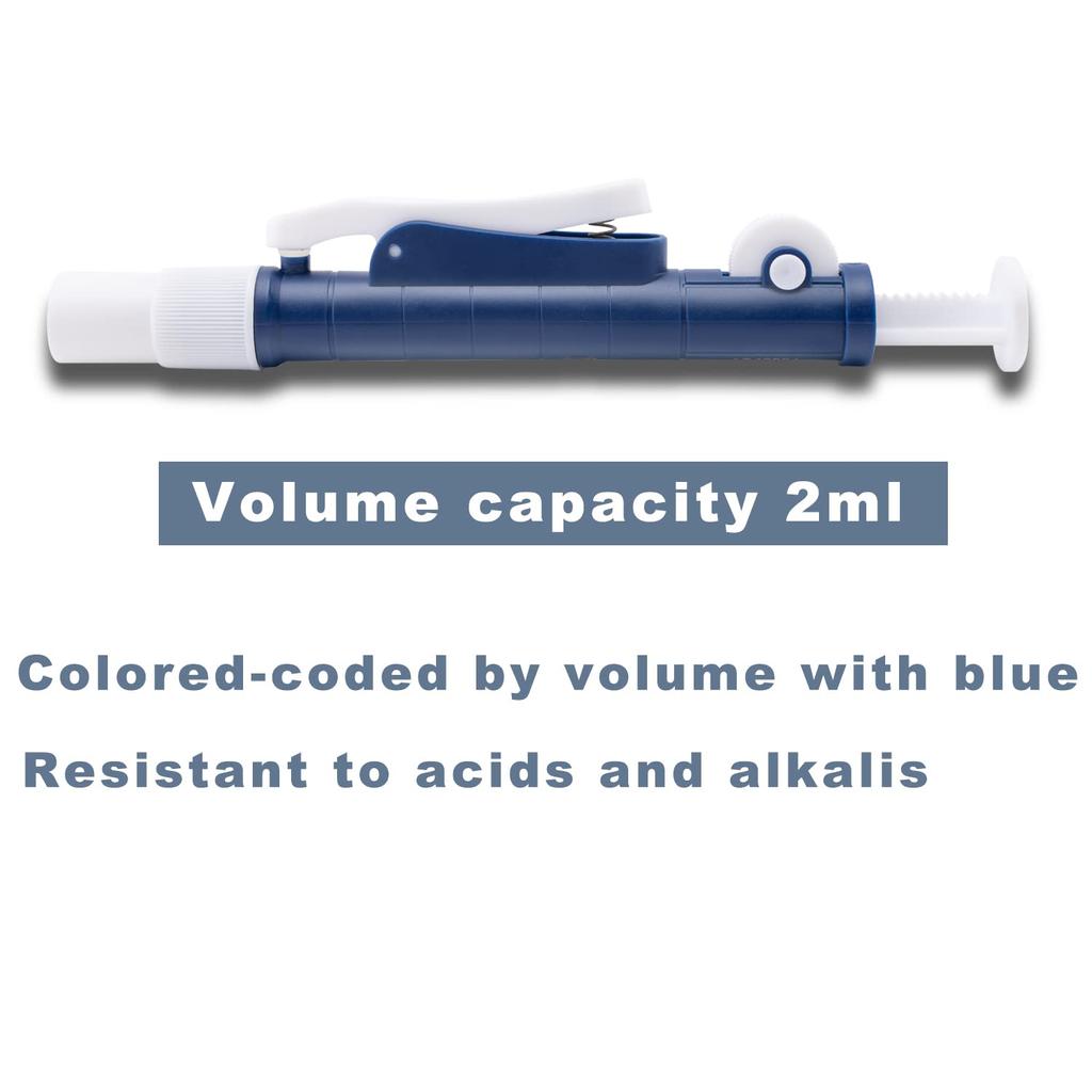 ONiLAB Pipette Pumps,Scientific Pipette Pump 2ml, Blue, for Disposable Plastic and Glass Pipettes