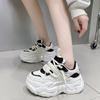 Fashion White Platform Women's Sneakers 2024 Autumn Lace-Up Thick Bottom Sports Shoes Woman Pu Leather Breathable Walking Shoes Female
