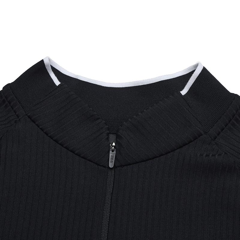 Fila Golf Series Lightweight Elastic Casual Sports Knit Long Sleeve Raglan T-Shirt Women Tops A11W545207F-BK