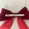 Velvet Bowknot Hair Clips Wine Red Bang Clip Sweet Large Bow Hairpin  Girls