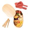 Magewappa Bento Wrapper Bento Box Beginner Set Wooden Single Tier Bento Box Natural Plain Wood Magewappa Bento Lunch Box Stylish Cute Men Women